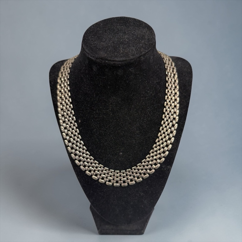 Silver Color Metal Multi-Layer Necklace